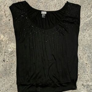 Black Blouse with black Jewels
